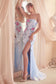 STRAPLESS FLORAL PATTERNED SEQUIN DRESS CDCD811-0