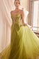 STRAPLESS BALL GOWN WITH REMOVABLE SLEEVES CDCD830-5