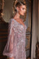 Long Sleeves Mermaid Embellished Beads Illusion V-Neck Long Prom Dress CDCD864-1