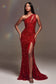 One Shoulder Sequin Gown-7