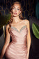 Embellished Bust Stretch Satin Fitted Elegant Prom & Bridesmaid gown Shimmering Ball Glowy Dress Sensual Mermaid Skirt w\ Slit CDCD888-9