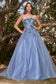 Strapless Glitter Layered Tulle Ball Gown-8