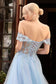 Off Shoulder Embellished Floral Laced Bodice A-line Tulle Skirt Modern Vintage Prom & Bridesmaid Dress CDCD961-4