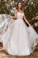 Lace Strapless Layered Tulle Ball Gown-1