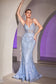 Fitted Beaded Mermaid Luxury Sexy Sequin Glitter Gala Night V-neck Spaghetti Strap Bodice Prom & Bridesmaid Dress CDCD992-2