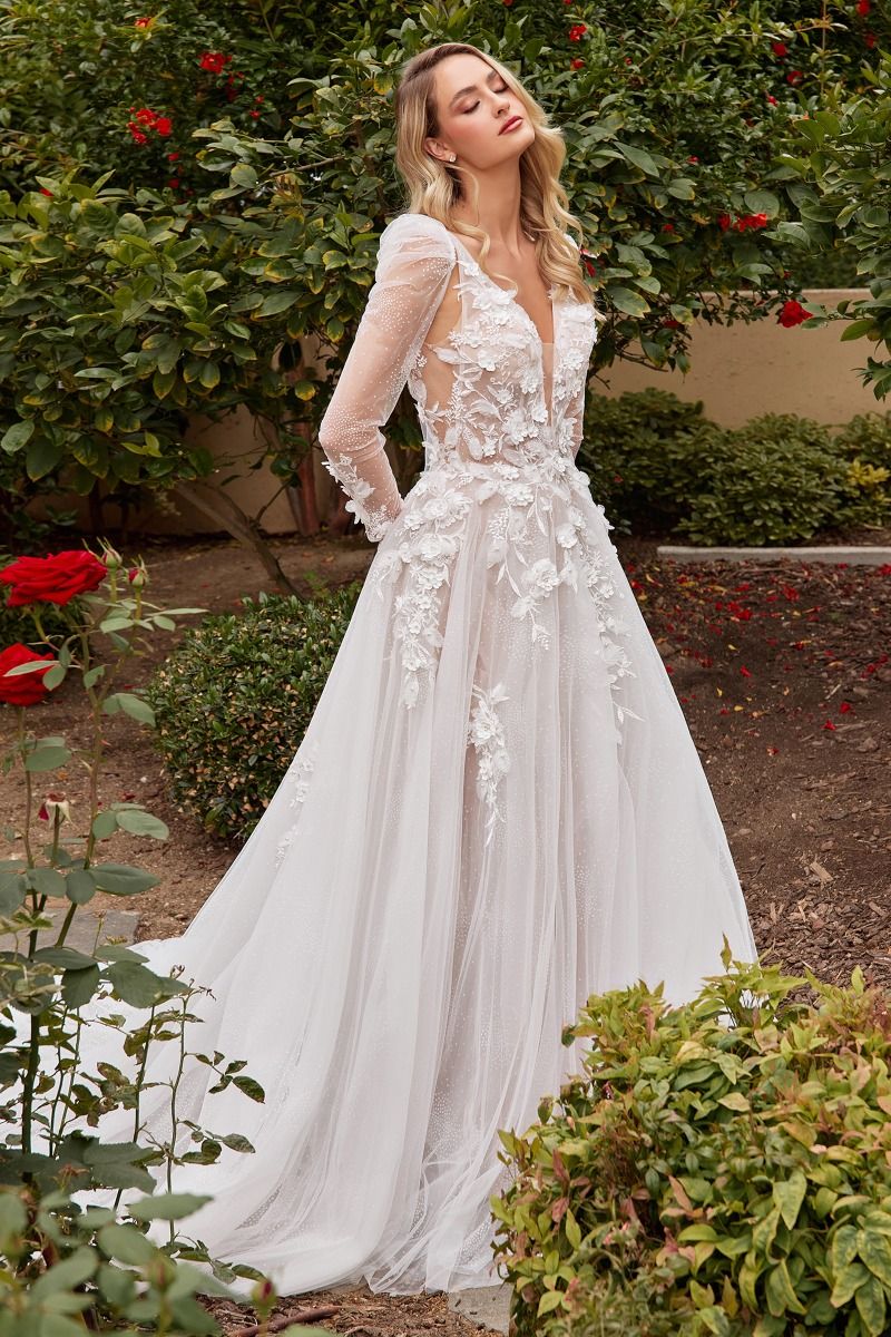 A-Line Wedding Gown With Removable Sleeves-6