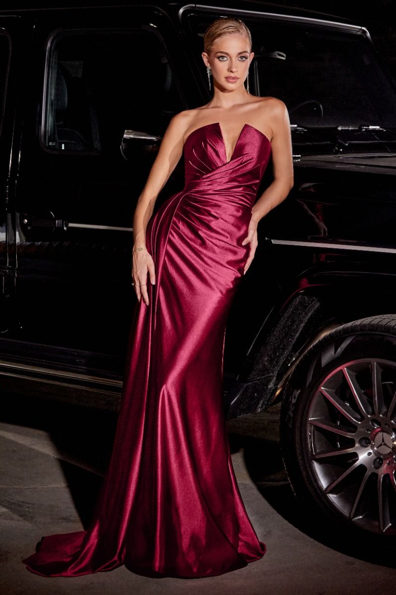 Strapless Satin Dress-3