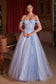 OFF THE SHOULDER TULLE BALL GOWN  CDCDS490-3