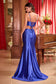 Two Piece Satin Fitted Gown-6