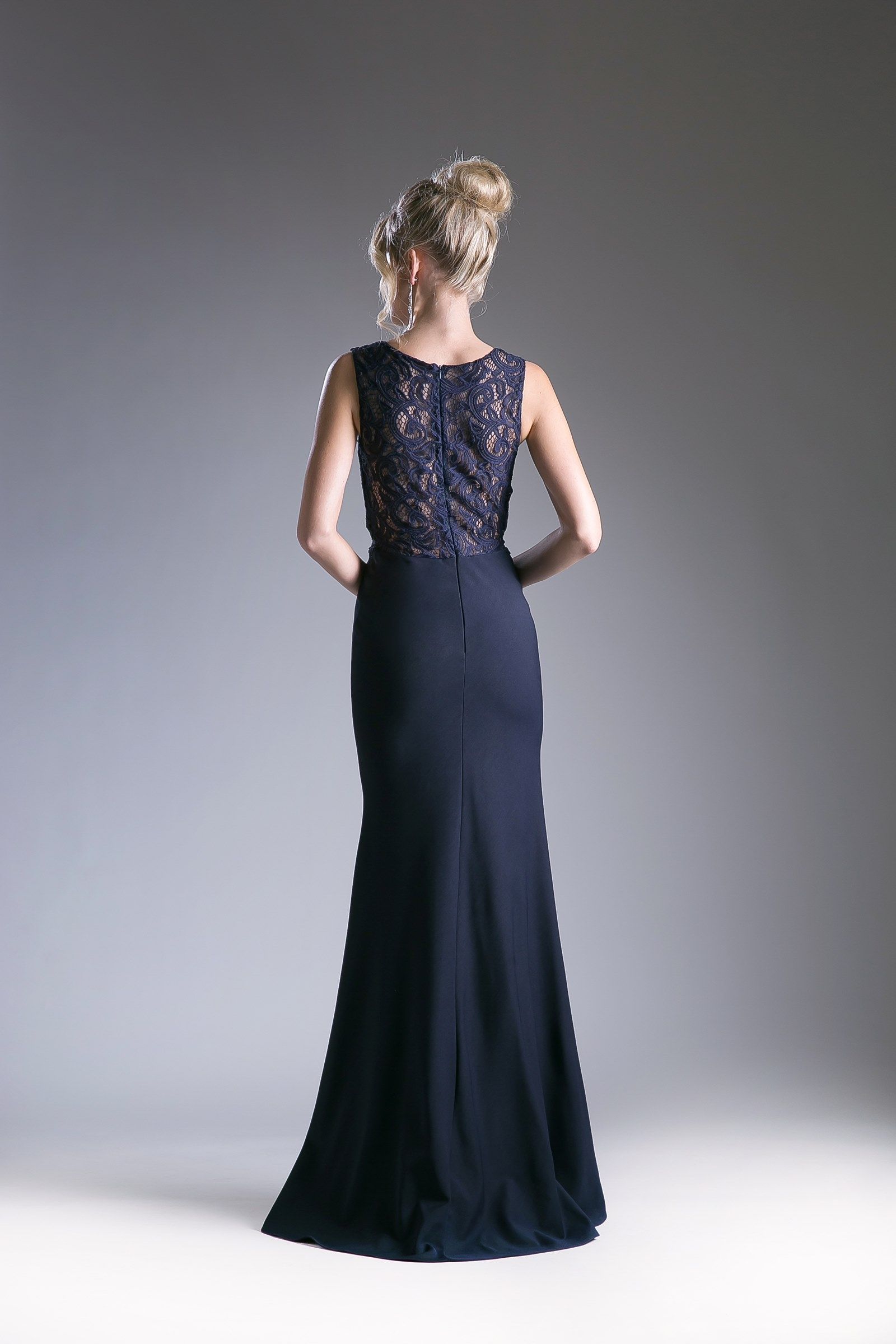 Fitted Gown With Lace Bodice-6
