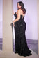 Strapless Sequin Gown-7