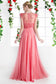 Beaded Applique Chiffon Gown-1