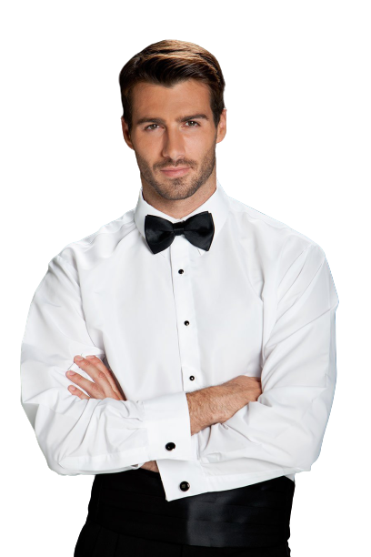 "Como" Ivory Laydown Tuxedo Classic Fit Shirt-2