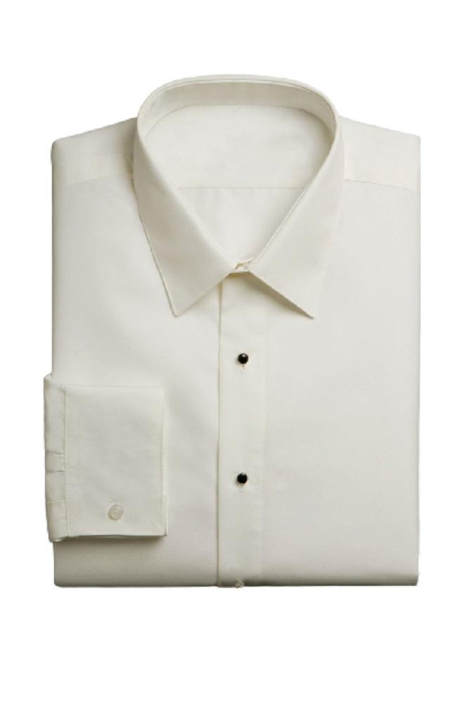 "Como" Ivory Laydown Tuxedo Classic Fit Shirt-1