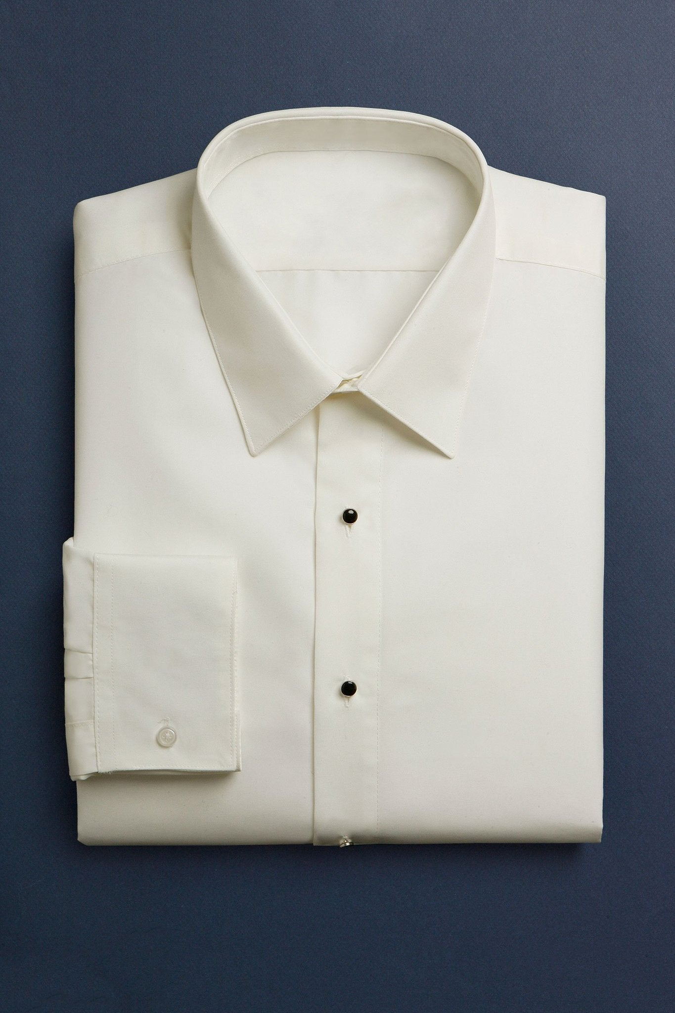 "Como" Ivory Laydown Tuxedo Classic Fit Shirt-4