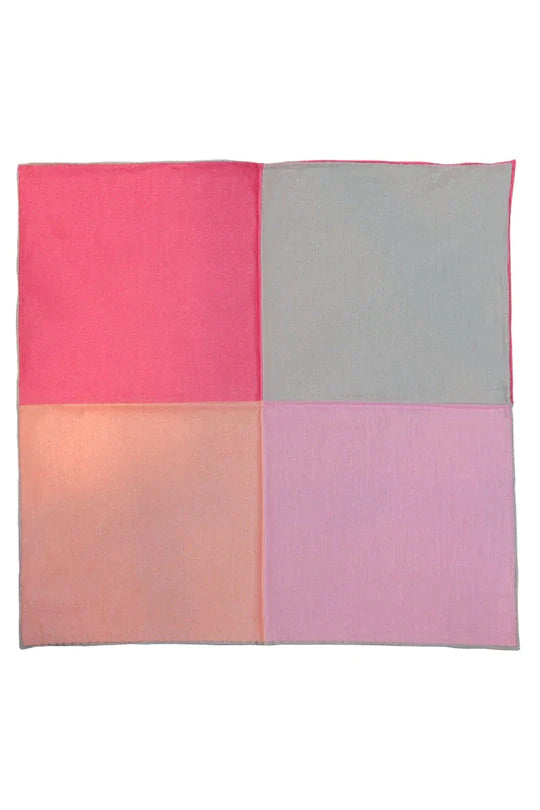 Silk & Cotton Blend Quad Pocket Square-3