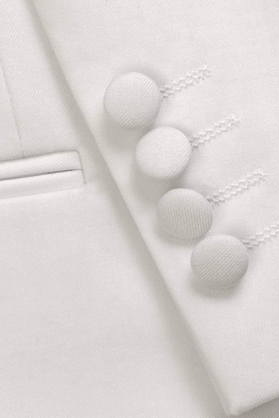 "Crew" White Tuxedo Jacket Shawl (Separates)-5