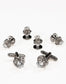 Crystal in Gold or Silver Loveknot Studs and Cufflinks Set-1
