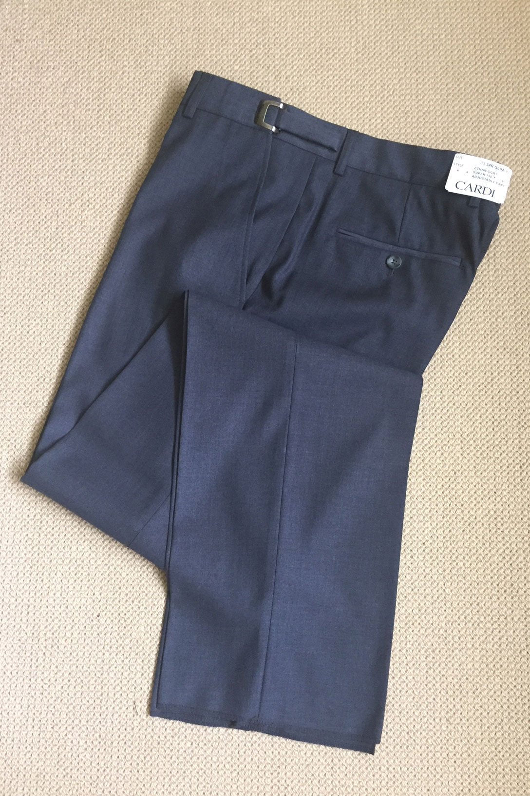 "Ethan" Steel Grey Super 150's Luxury Viscose Blend Suit Pants-1