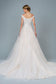 Embroidery Embellished Mesh A-Line Wedding Gown w/ Tail-3