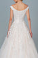 Embroidery Embellished Mesh A-Line Wedding Gown w/ Tail-1
