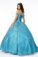Jewel Embellished Sweetheart Neckline Glitter Netting Quinceanera Dress-5