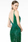 Illusion V-Neck Embroidered Top and Sequin Skirt Mermaid Long Prom Dress GLGL1824-3