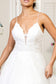 Embroidered Bodice Sweethearted Glitter Mesh Wedding Gown-2