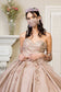 Sweethearted Ruffle Tail Quinceanera Dress w/ Detached Mesh Sleeve - Mask Not Included-3