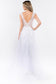 V-Neck Floral Embroidery Embellished Mesh A-Line Dress w/ Sheer Back - Mask Not Included-9