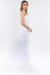V-Neck Floral Embroidery Embellished Mesh A-Line Dress w/ Sheer Back - Mask Not Included-10
