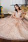 Cut-Away Shoulder Sweethearted Glitter Mesh Quinceanera Dress-2