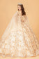 Cut-Away Shoulder Sweetheart Glitter Mesh Quinceanera Dress-9
