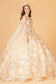 Cut-Away Shoulder Sweetheart Glitter Mesh Quinceanera Dress-10