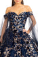 Cut-Away Shoulder Sweetheart Glitter Mesh Quinceanera Dress-7