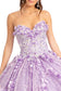 Sweetheart Neckline 3D Floral Applique Sequin Quinceanera Dress-8
