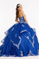 Sequin Pattern and Jewel Embellished Glitter Mesh Sleeveless Quinceanera Dress-5