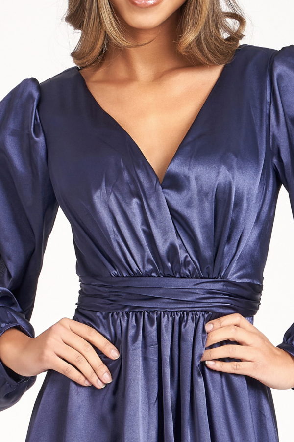Tantalizing V-neckline A-line Slit Maxi Dress from Elizabeth K-8