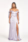 Sweetheart Neckline Satin Long Dress w/ Slit-2