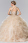 Embroidered and Beaded Mesh Ruffle Quinceneara Dress with Bolero-5
