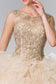 Embroidered and Beaded Mesh Ruffle Quinceneara Dress with Bolero-6