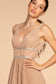 Metallic Jewel V-Back Long Dress-7