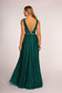 Metallic Jewel V-Back Long Dress-9