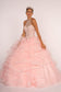 Beads and Jewel Embellished Halter Neck Quinceanera Dress-0