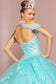 Embroidered Bodice Glitter Mesh Quinceanera Dress-3