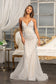3D Floral Applique V-Neck Spaghetti Strap Mesh Prom Dress-8