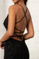 Sheer Bodice Sleeveless V-Neck Sequin Prom Dress w/ Leg Slit-6