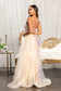Full Iridescent Sequin Cut-Out Back Prom Dress w/ Detachable Mesh Layer-1