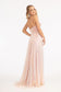 Full Iridescent Sequin V-Neck A-Line Prom Dress /w Leg Slit-6