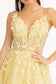 3-D Flower Applique Glitter Mesh A-line Dress w/ Embroidery and Sequin-3